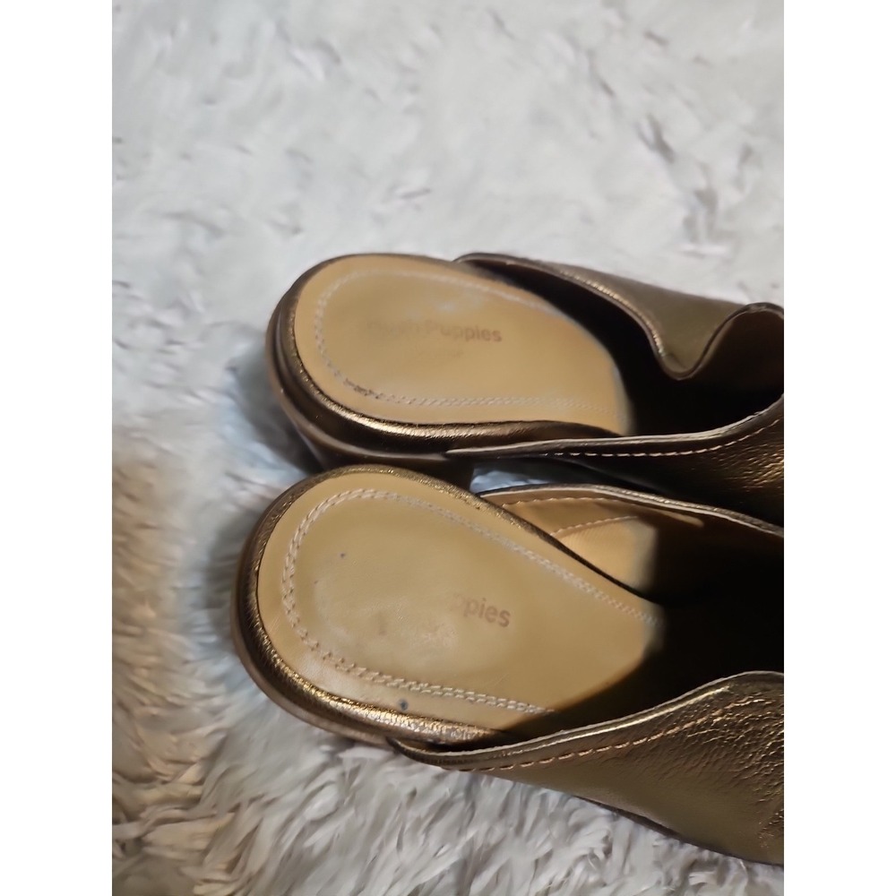 Hush Puppies Women's Size 8.5 M  Moyen Mules, GOLD‎ - Picture 5 of 14